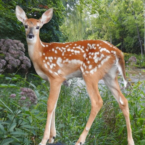 NobleCaptures Other - Baby Fawn Deer‎ Photography Oil Painting Print